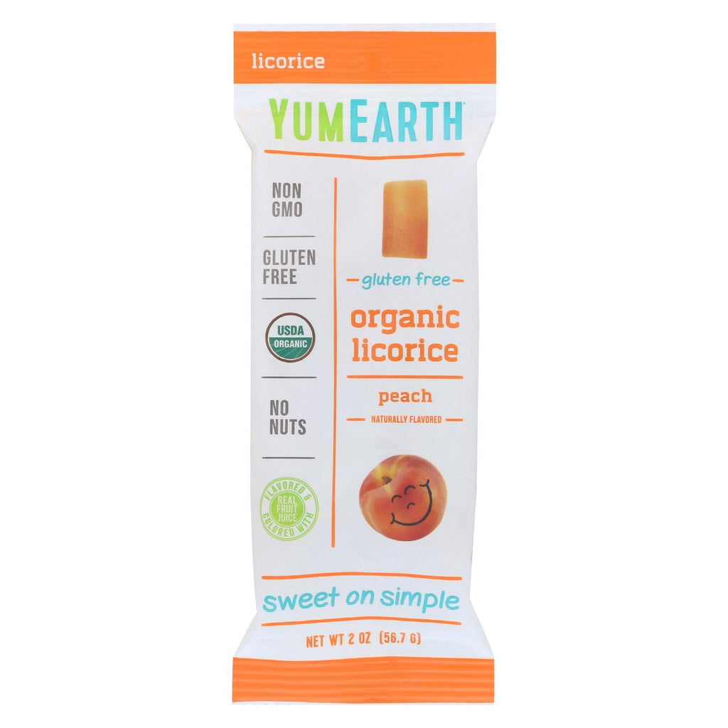 Yumearth Organics Organic Licorice - Peach - Case Of 12 - 2 Oz