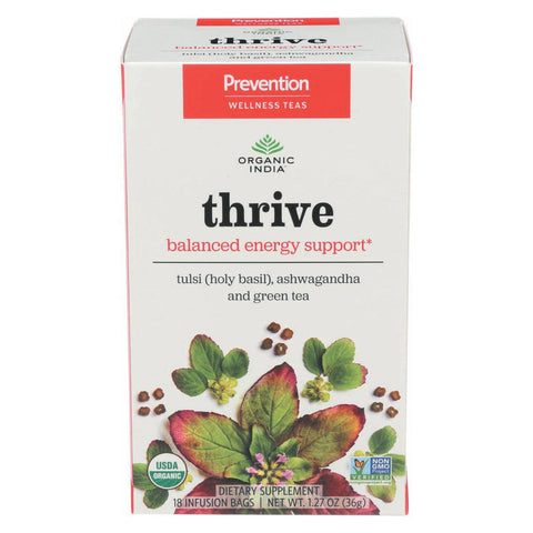 Organic India Organic Tea - Thrive - Case Of 6 - 18 Count